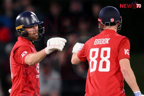 Salt and Brook Power England to 65-Run T20 Win Over New Zealand